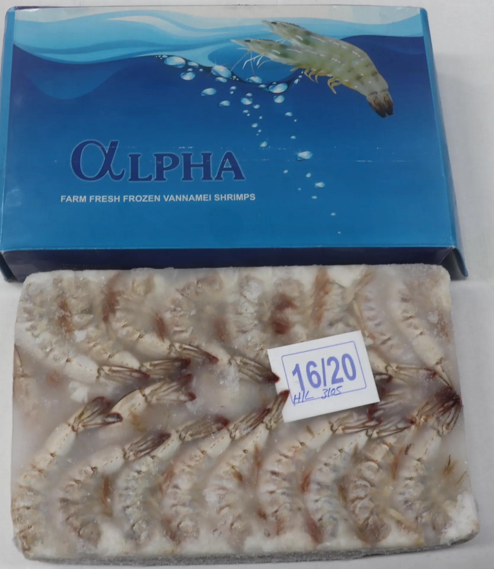 [VAN16 255] Vannamei 16/20 HLSO  6*1.8kg  80% 白虾