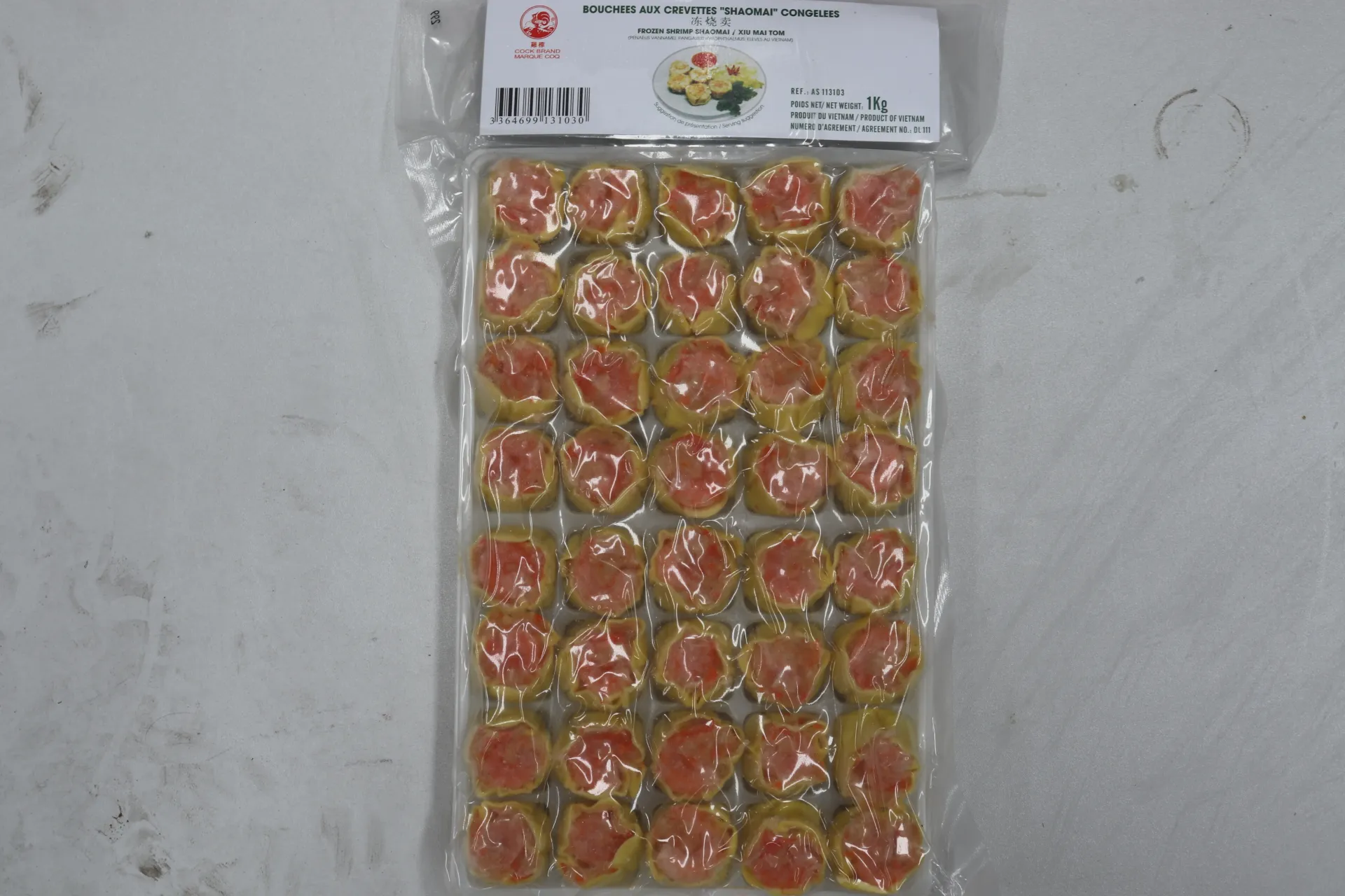 [0310 281] DimSun Sieu mai de crevette Exostar 10x1kg 虾烧卖