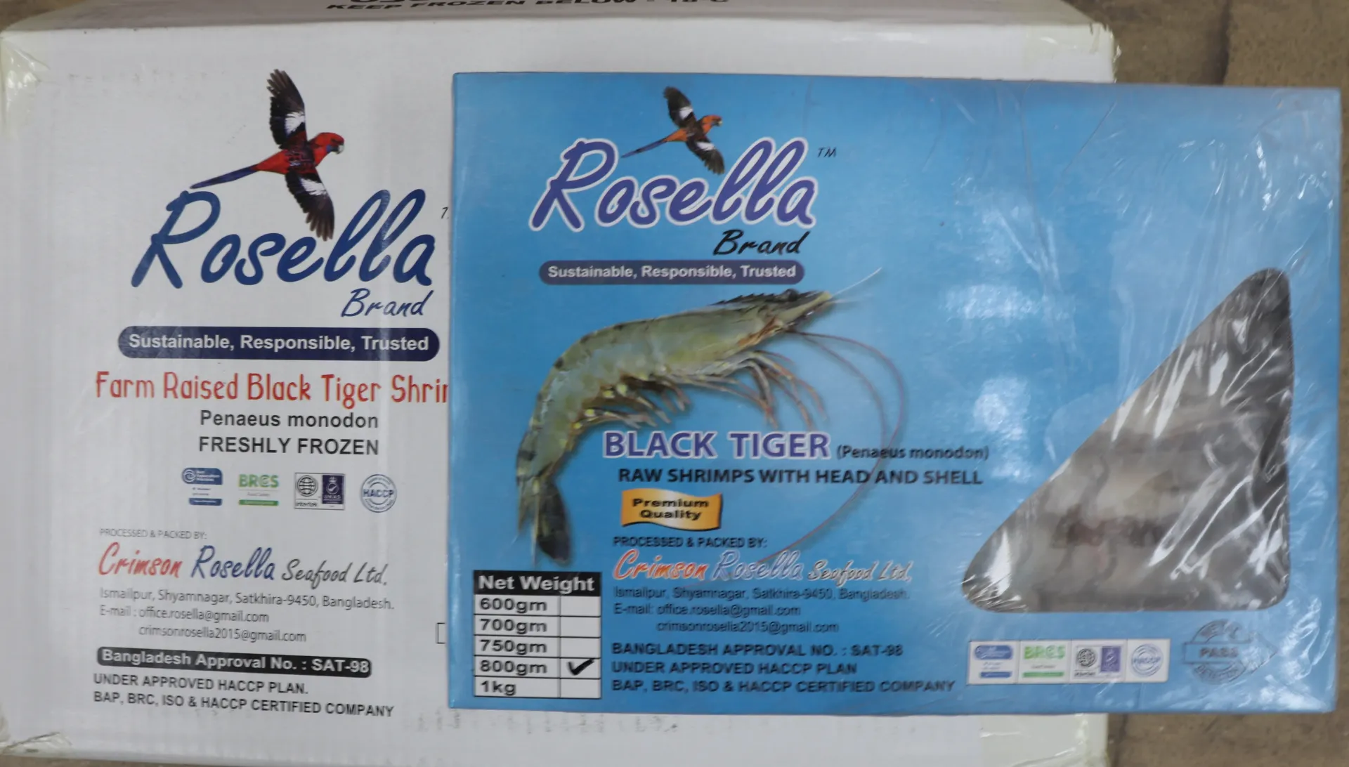 Gambas BT 13/15 10*800g  黑虎有头虾