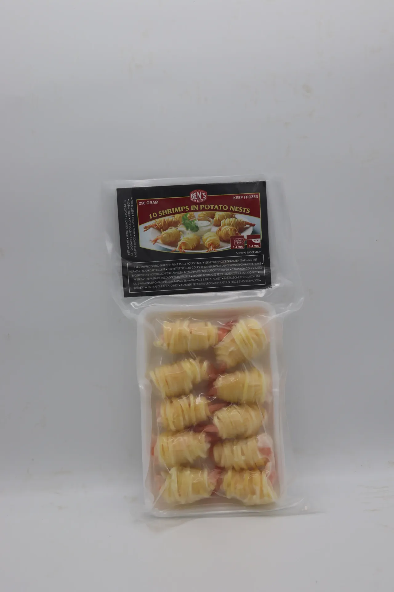 [0225 175] Gambas omhuld met aardappel 20x10x25g Aardappel gefrituurde garnalen  土豆炸虾