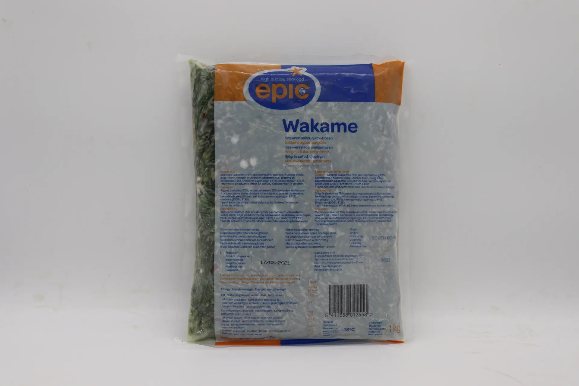 Salade algue wakame EPIC  10x1kg  海带沙拉
