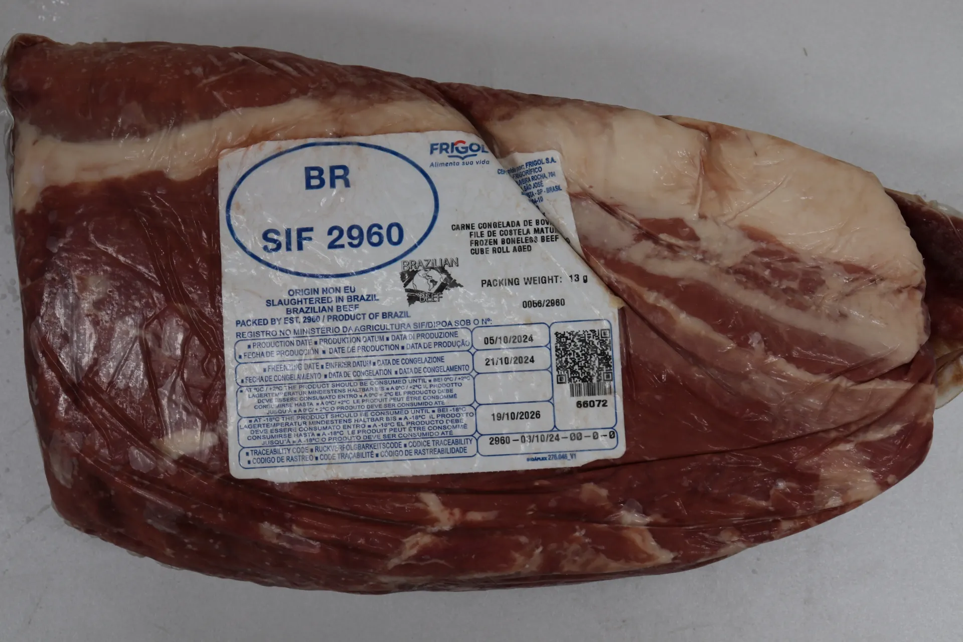 Rib-eye 2.5+ Cuberoll Angus surgele BRESIL 巴西肉眼