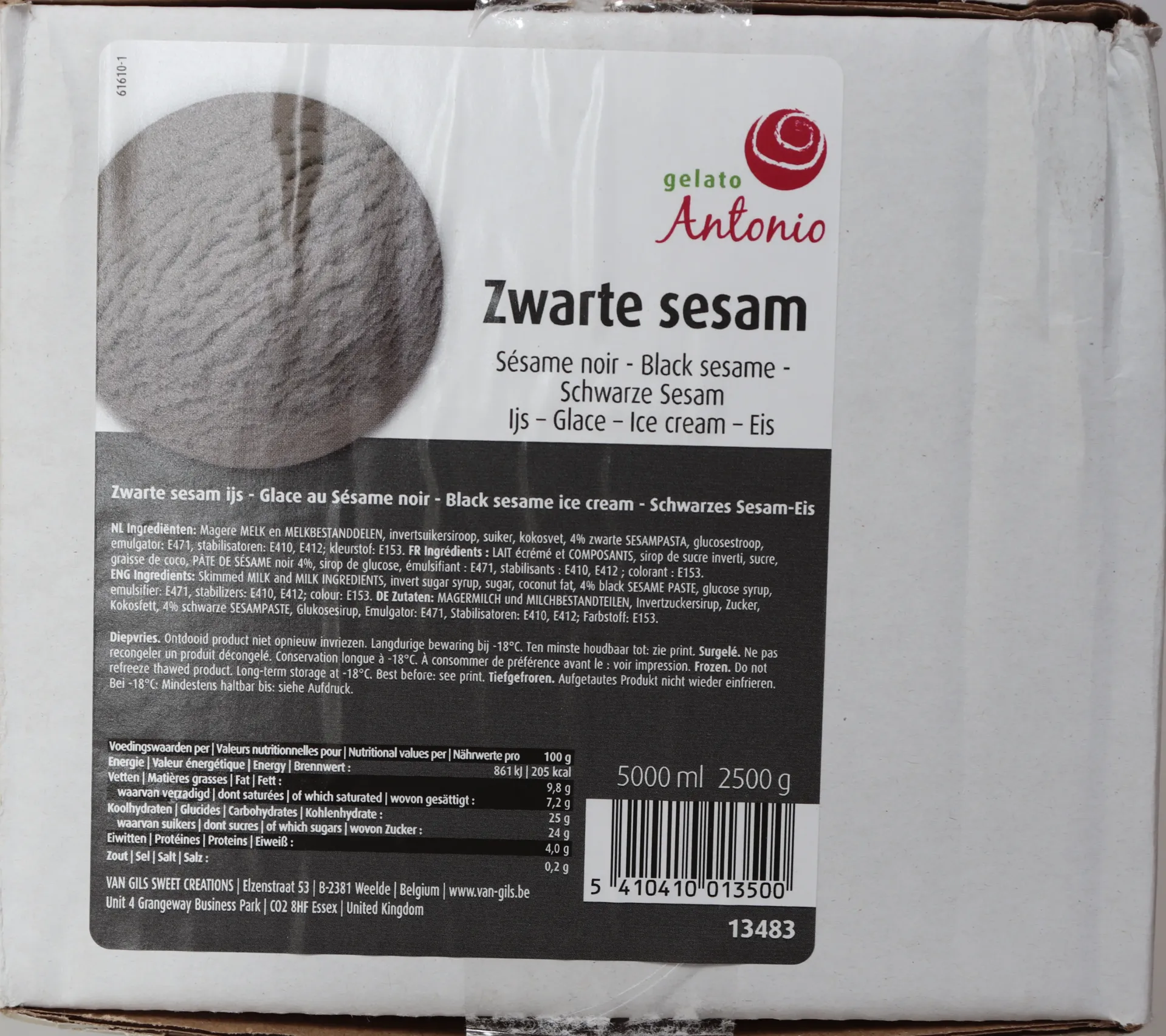 Glace sesame noir 5L 冰淇淋 黑芝麻