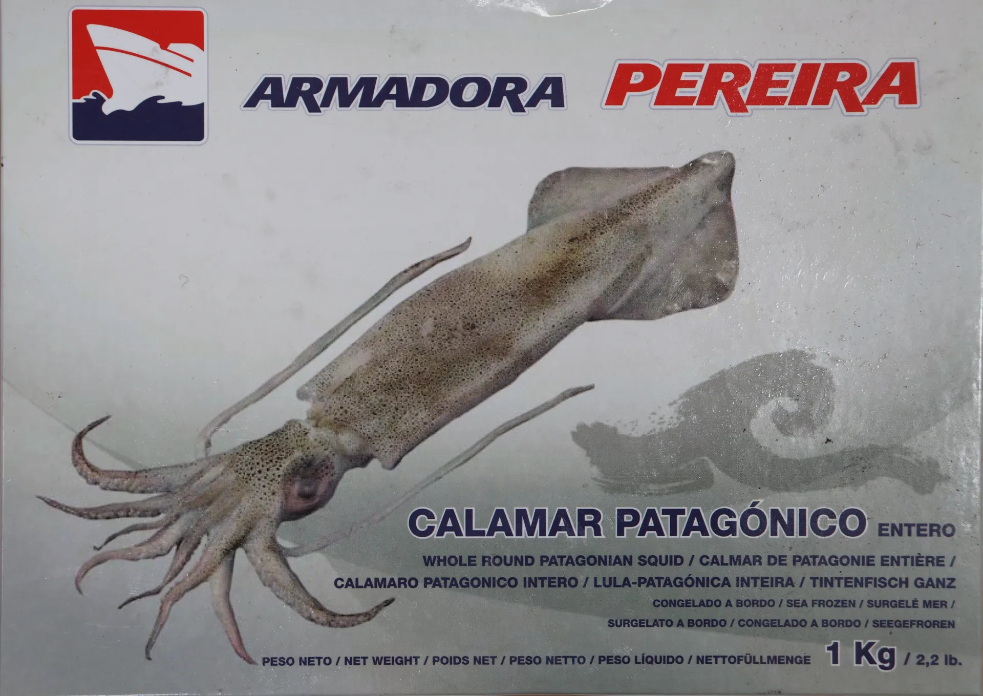 Patagonische inktvis 10-12 cm/stuk 12*1kg鱿鱼小管