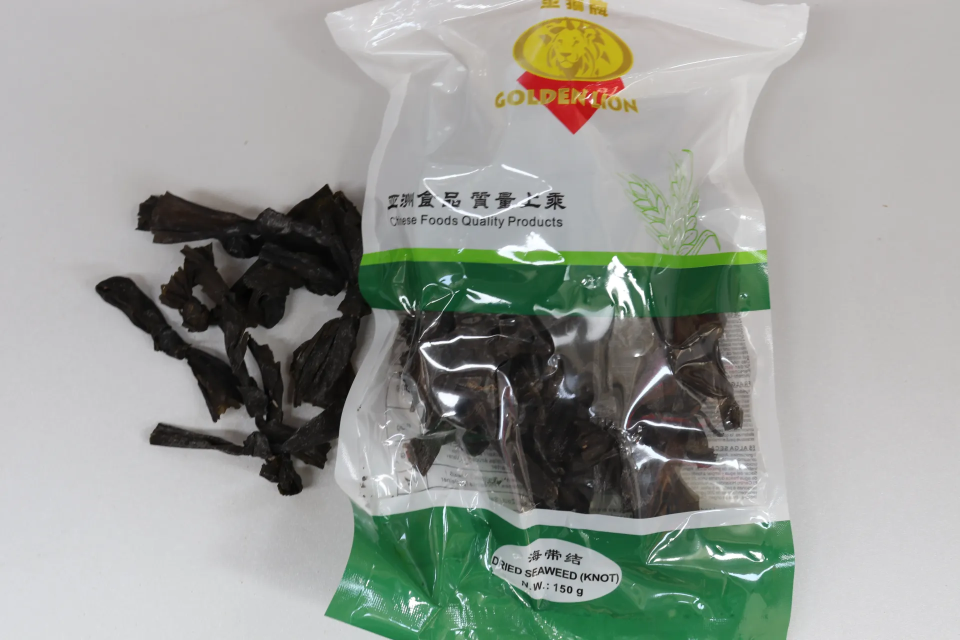 gedroogde zeewier  150g 中国金狮牌海带结