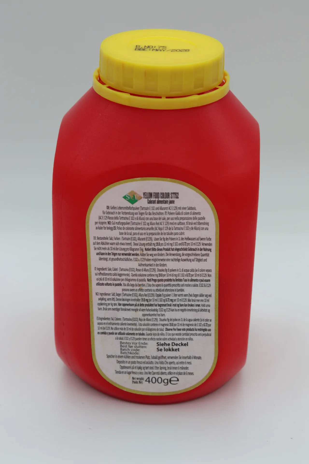 SOP oranje voedingskleurstof 20x400g 橙色