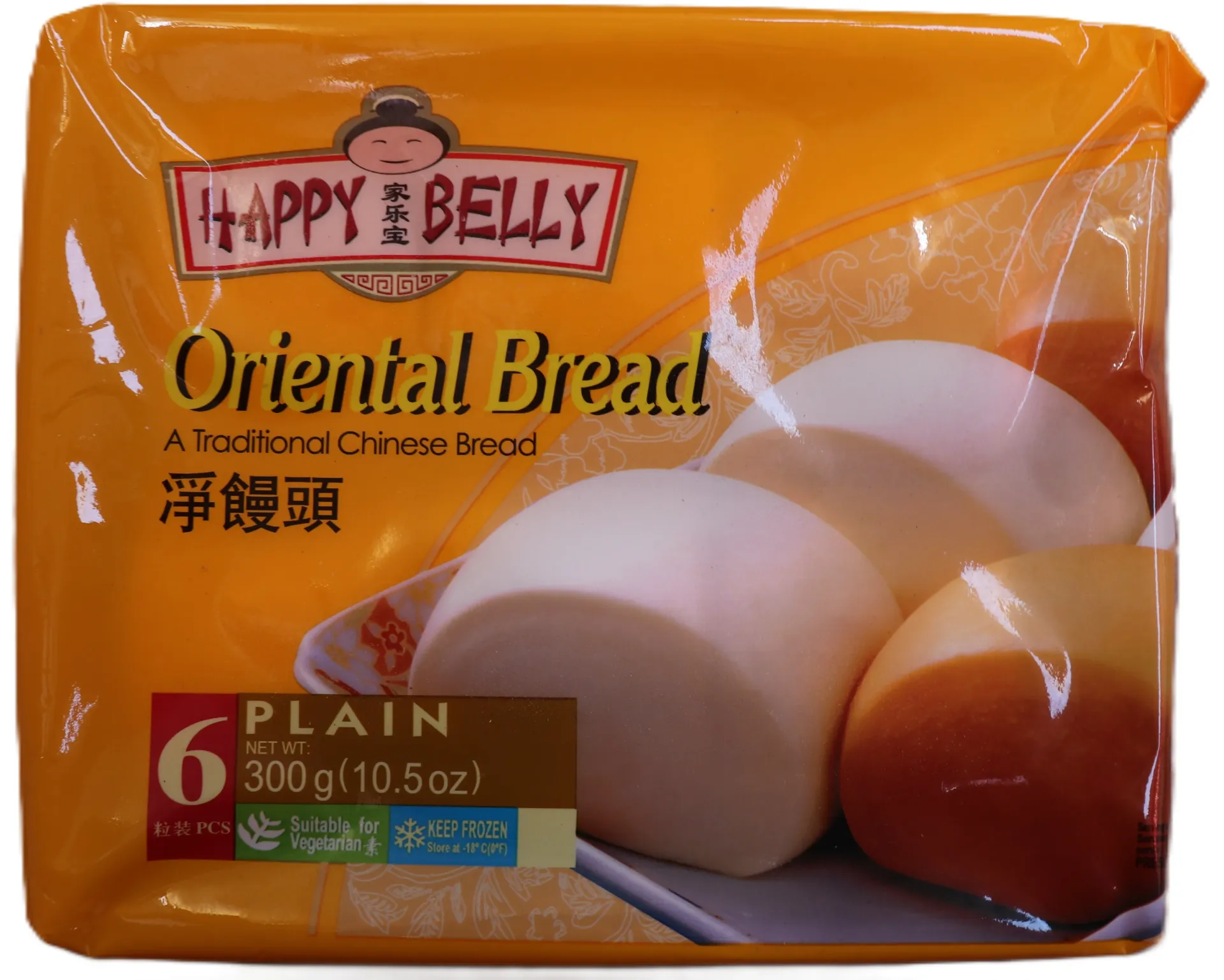 HAPPY BELLY, Oosterse Brood Naturel 12x300g原味馒头