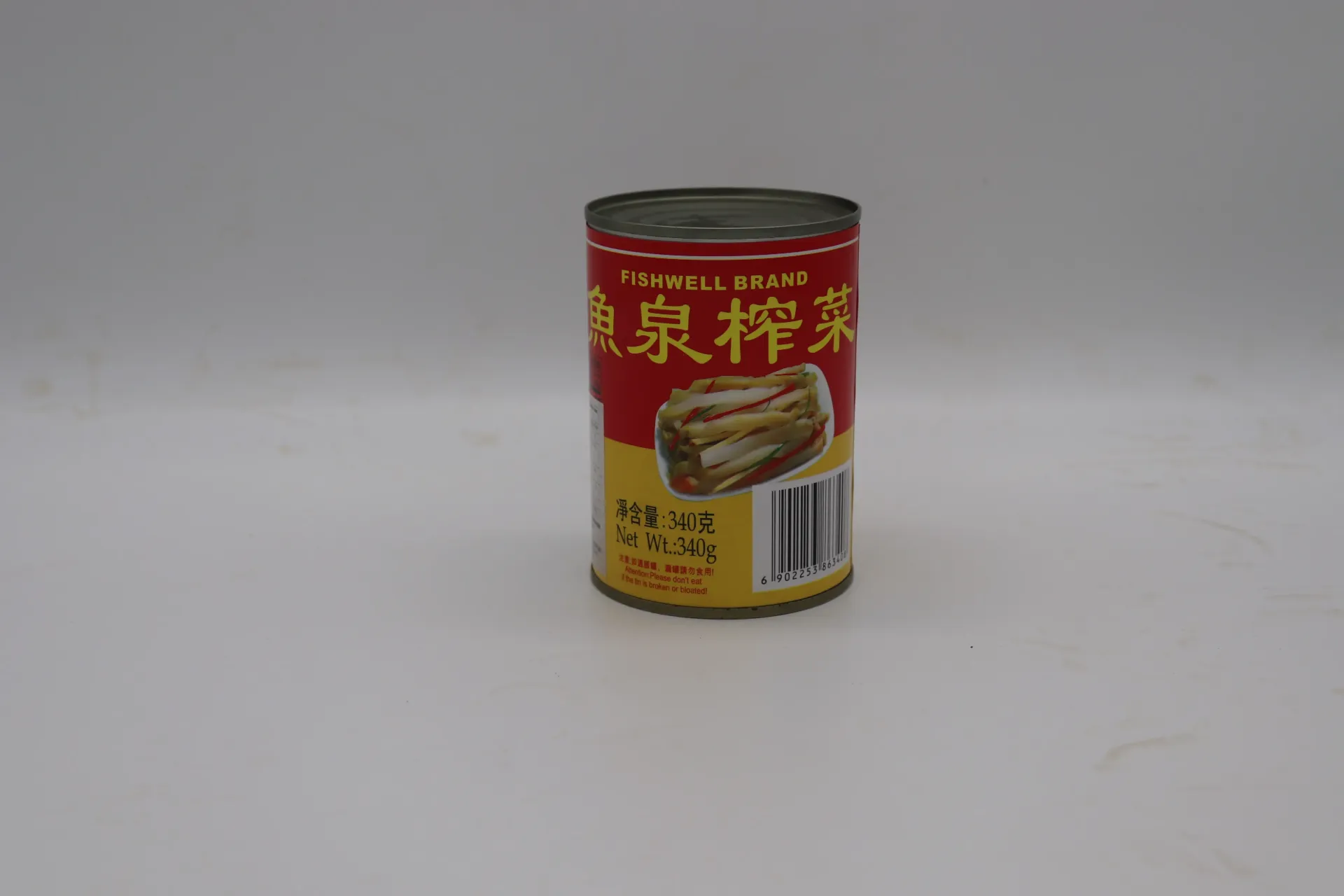 [MOU340 474] Mosterd 48x340g 鱼泉牌榨菜丝罐头