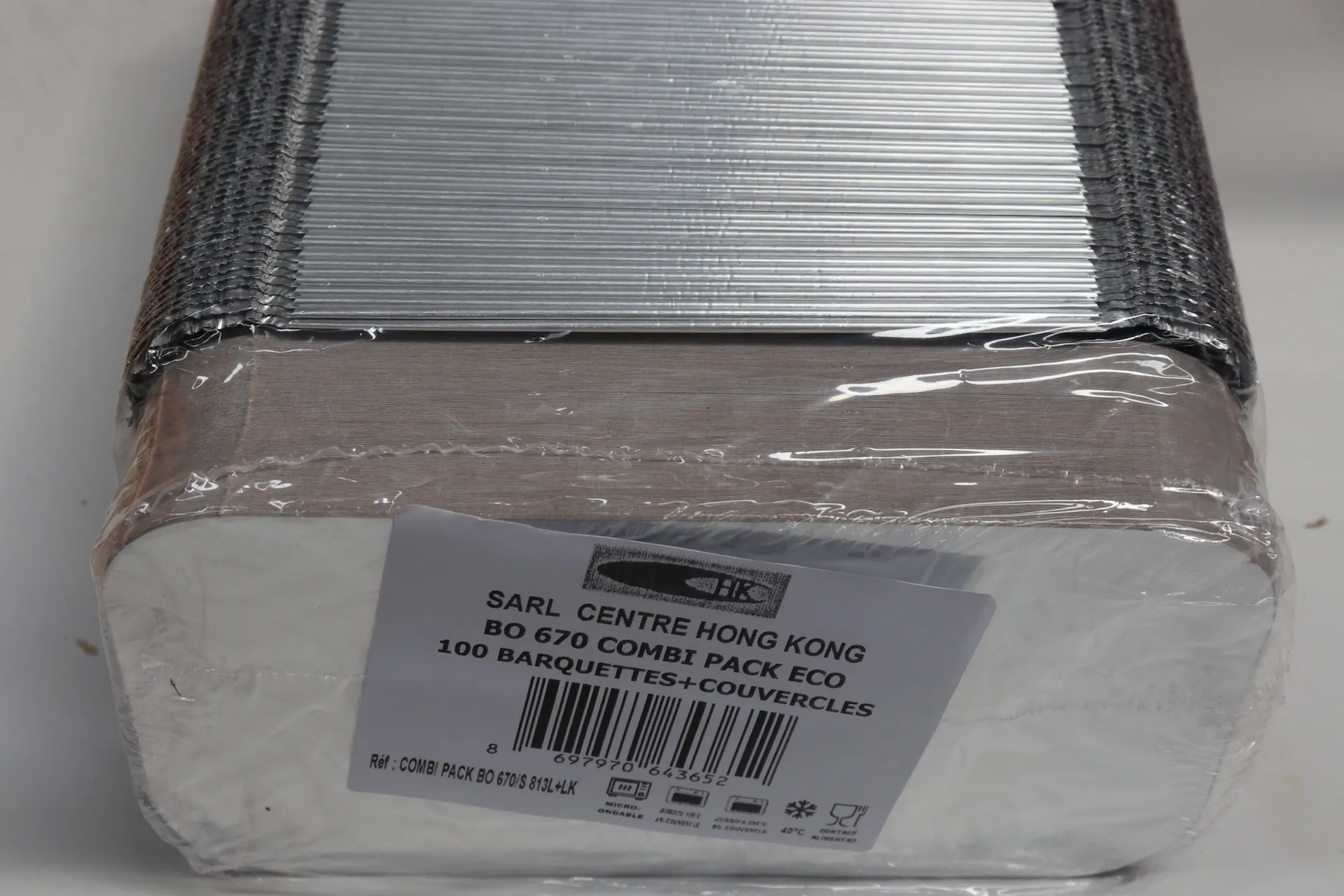 N° 6A boite emp. ALU 670ml lids 1000pc 铝外卖盒