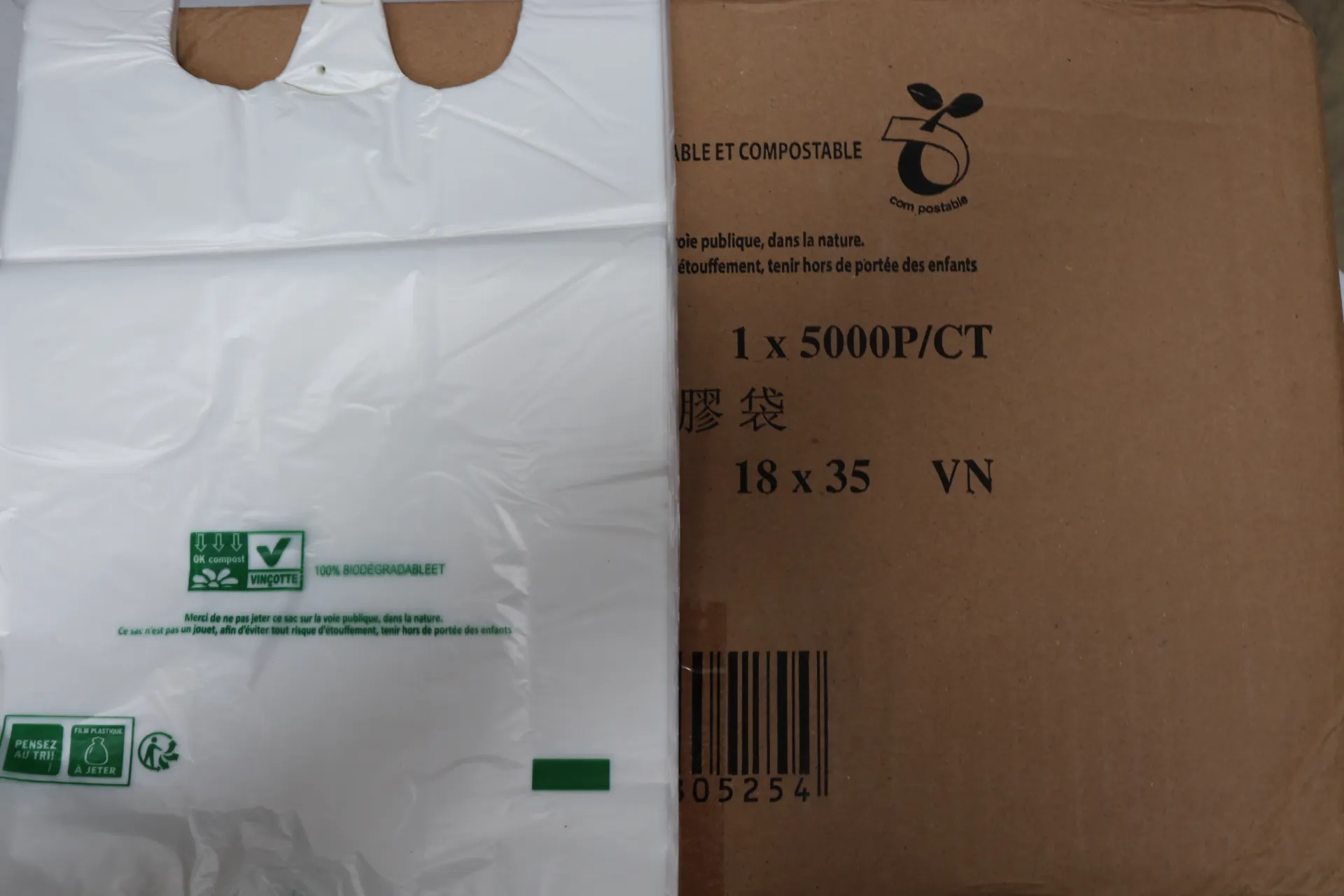 [SUBOX1523 0] Sac plastique BIO 18X35 5000pc  小环保塑料袋