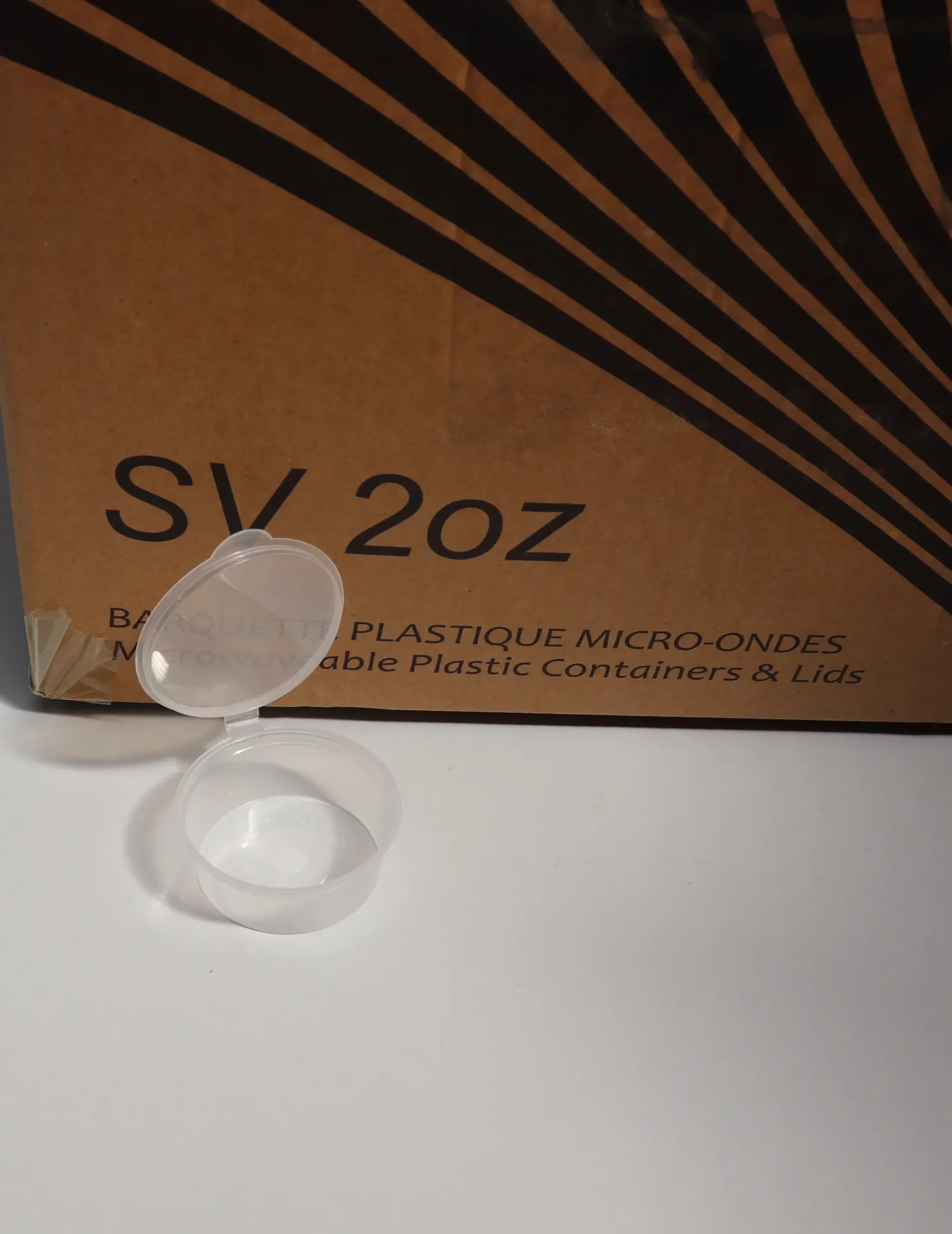 [EMP2OZ 0] 2oz plastique sauce blanc 1000pc 汁水盒