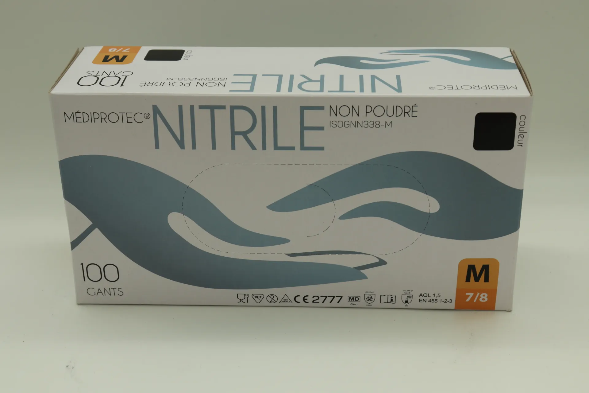 Gant nitrile taille M100pc 一次手套 (蓝)